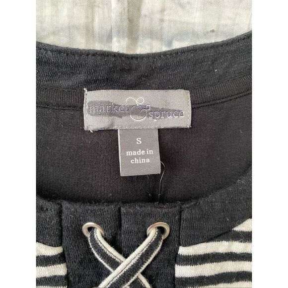 Market & Spruce women S scoopneck sleeveless stripe maxi dress w/tie cinch waist - Picture 7 of 11